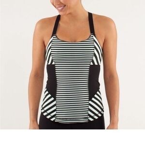 Lululemon classic work it out striped tank top